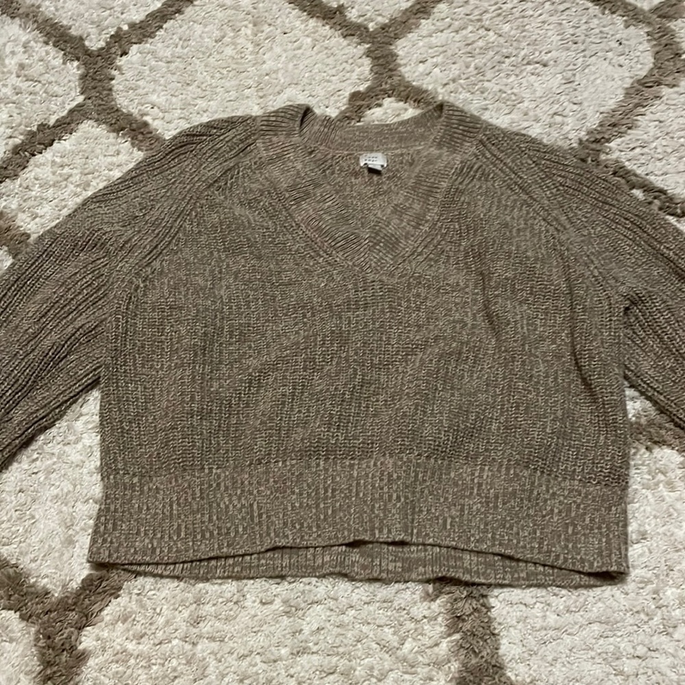 A new day brown v-neck sweater